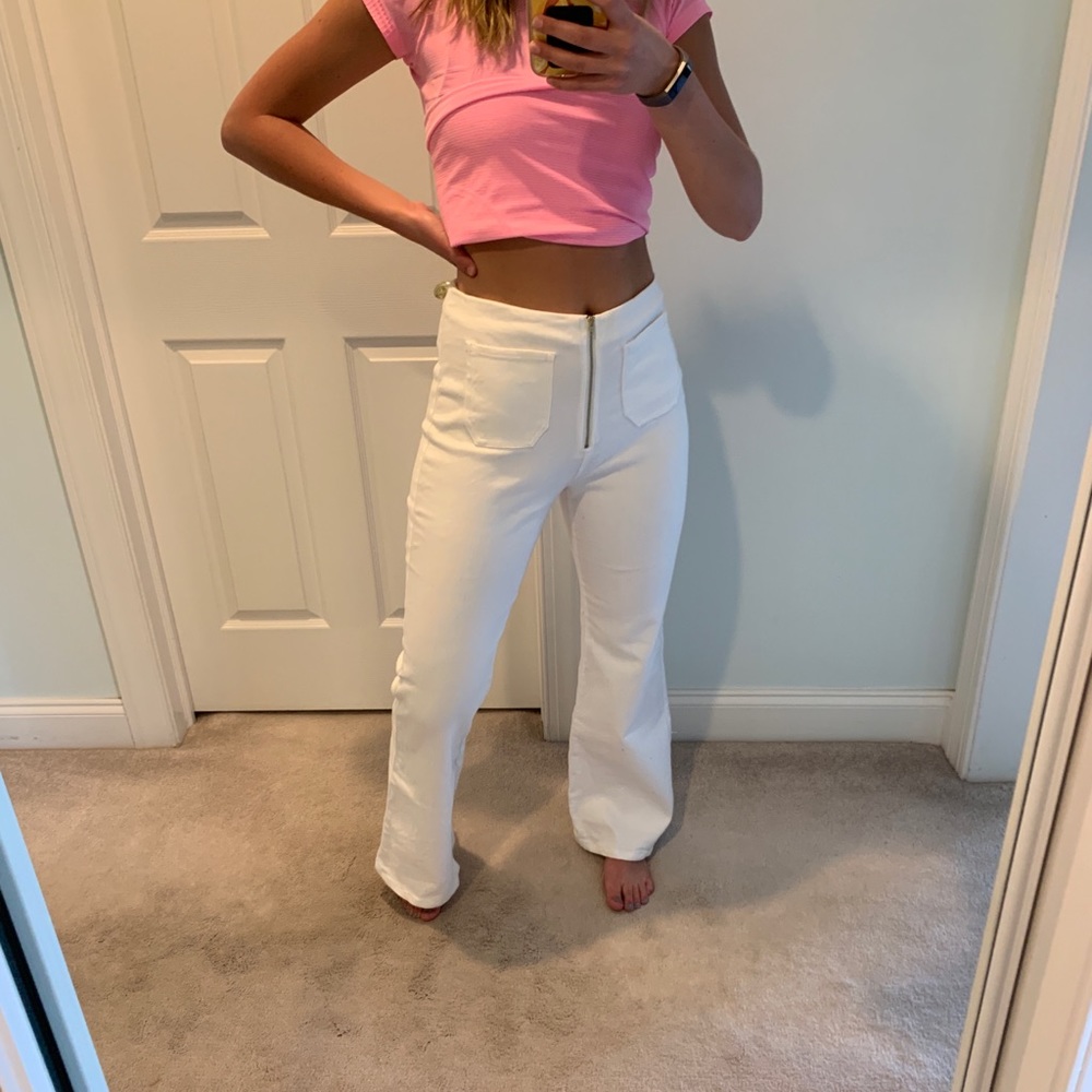 White Bell Bottoms